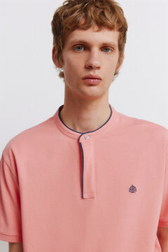 Springfield Piqu&eacute; Henley polo shirt slim fit