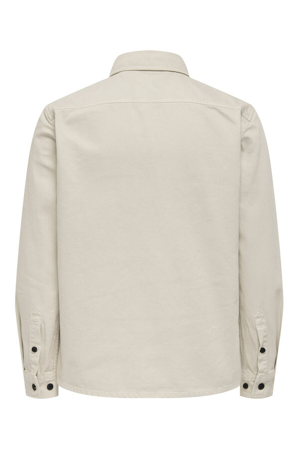 Only & Sons Sobrecamisa manga larga gris