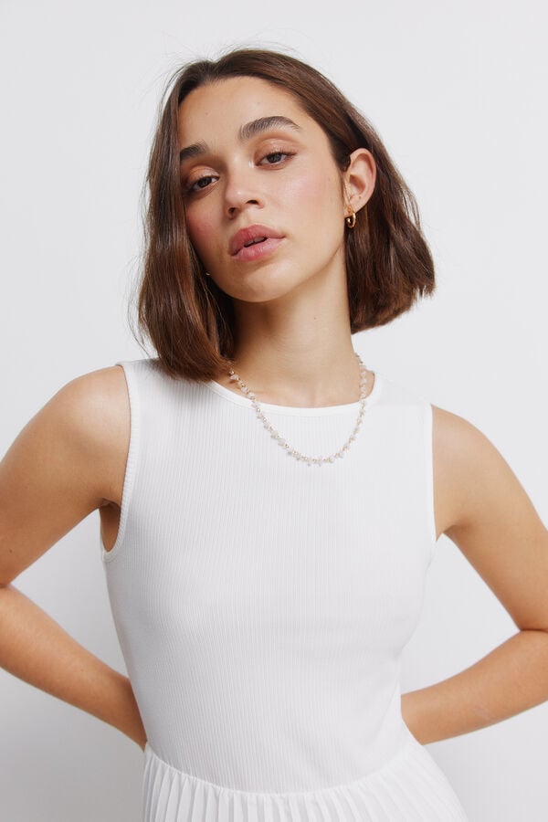 Springfield Two-fabric dress printed