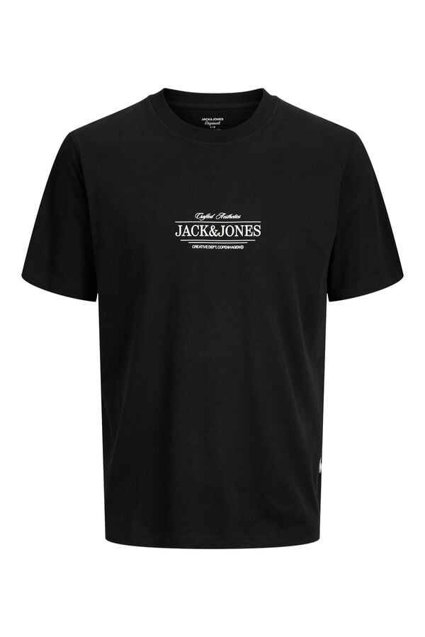 Jack & Jones Camiseta print frontal negro
