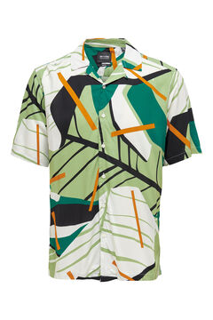 Springfield Camisa manga corta tropical verde