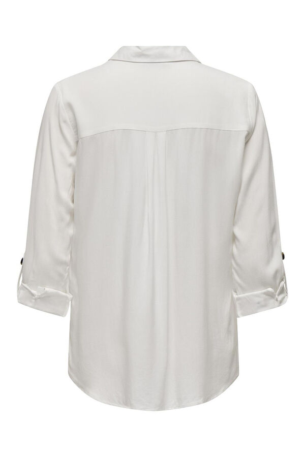 Only Camisa fluida com bolsos frontais branco