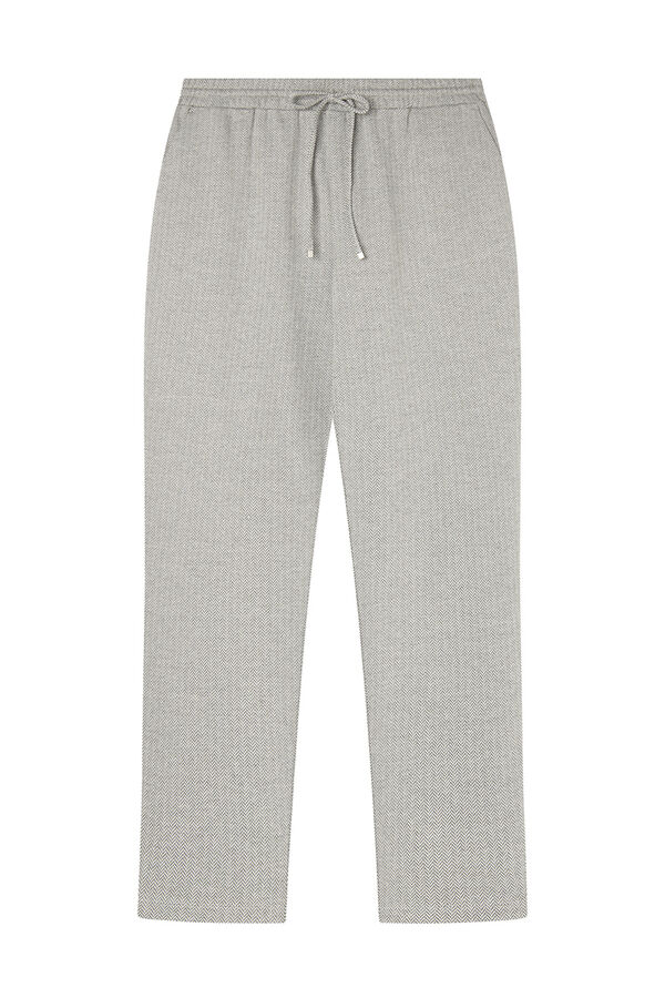 Springfield Pantalón jogger punto circular gris medio