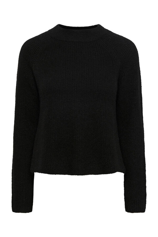 Springfield Essential jersey-knit jumper crna
