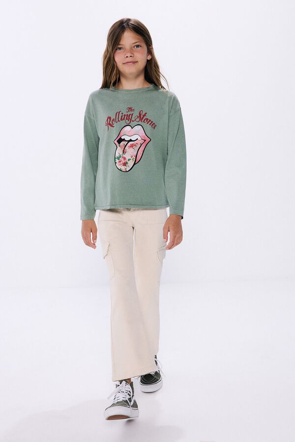 Springfield Girl's Rolling Stones T-shirt green