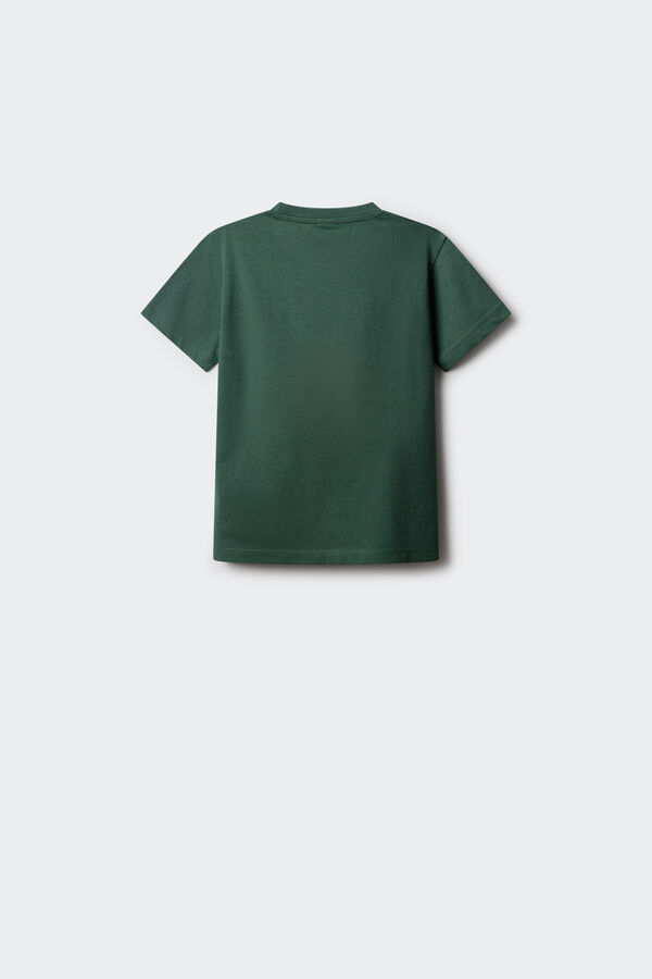 Springfield Kids Osnovna majica kratkih rukava za dečake Zelena