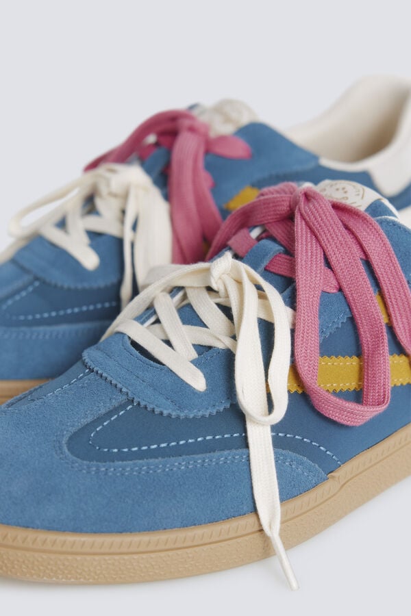 Springfield Leather retro sneaker blue