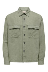 Only & Sons Linen overshirt green
