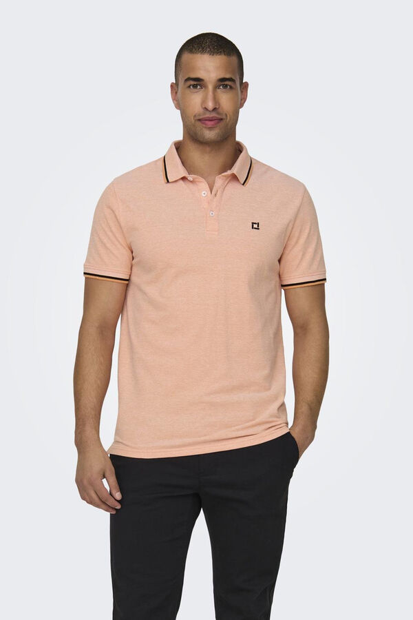 Only & Sons Short-sleeved polo shirt pink