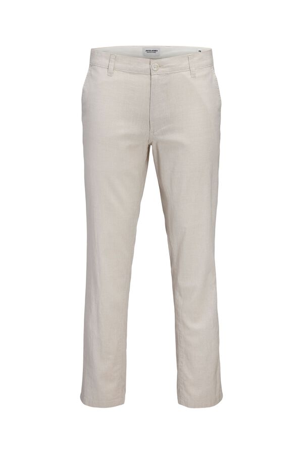 Jack & Jones Linen regular fit chinos nude