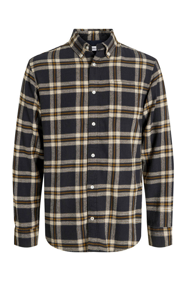 Jack & Jones Camisa regular fit cuadros negro