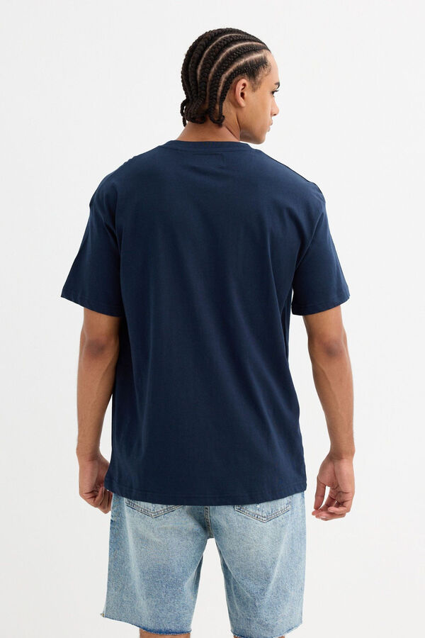Inside Camiseta oversized manga corta azul