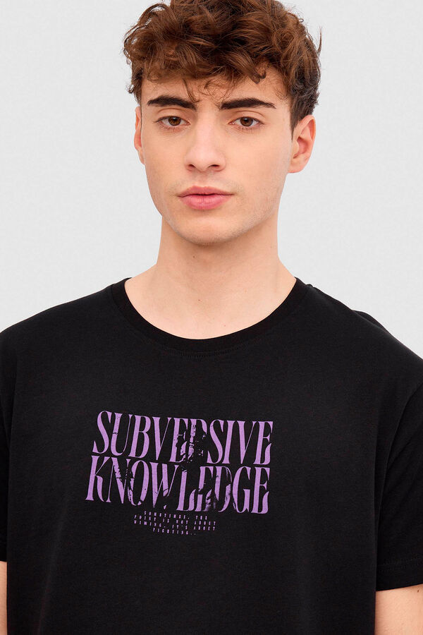 Springfield T-shirt com estampado texto preto