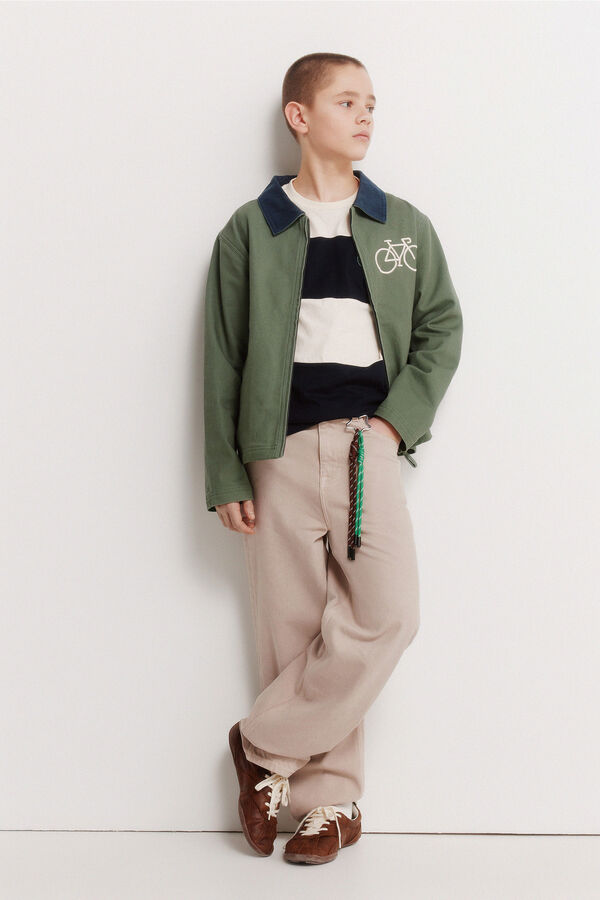 Springfield Kids T-shirt de manga curta marinheira para menino branco