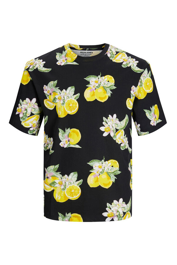 Springfield T-Shirt Blumen-Print gelb