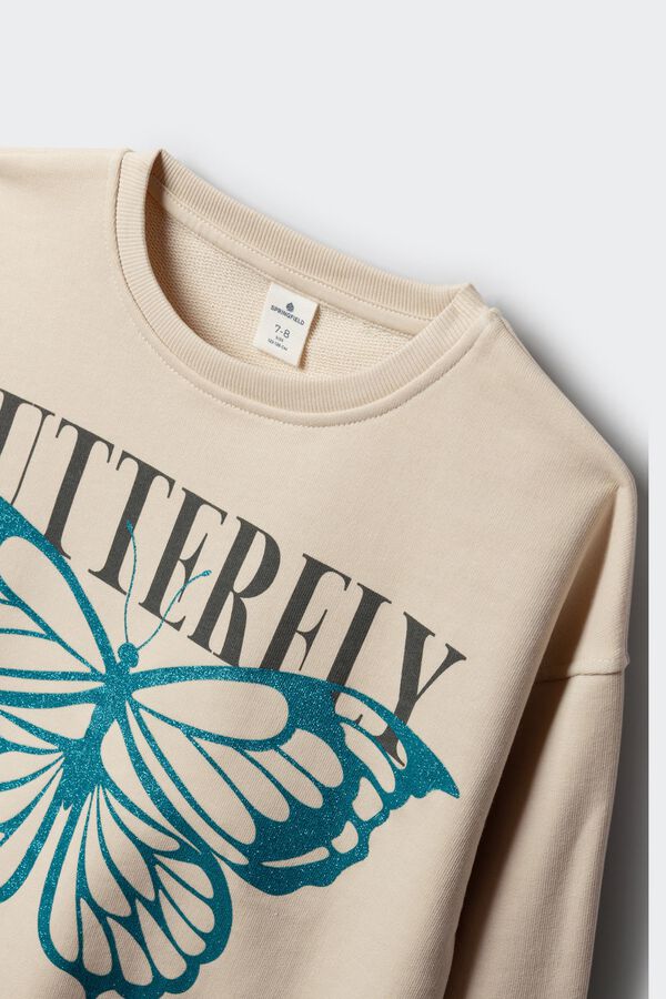 Springfield Kids Sudadera mariposa ni&ntilde;a blanco