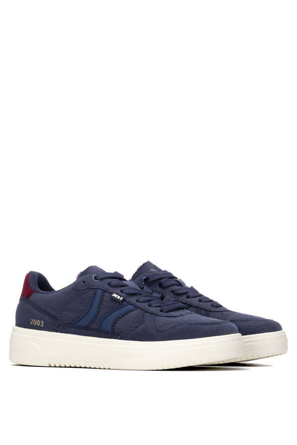 XTI Lace-up platform sneakers blue