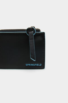 Springfield Portemonnaie mit Kartenhalter in Lederoptik in Kontrastfarbe schwarz
