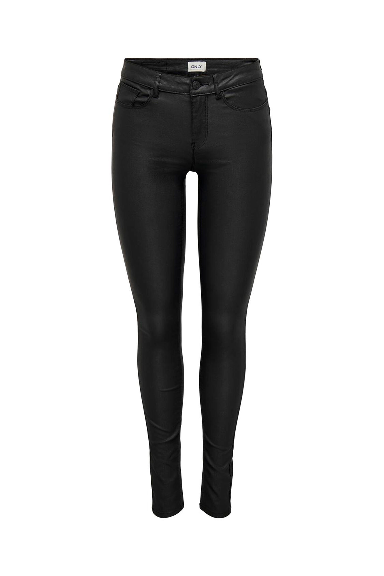 Only R&ouml;hrenhose mit beschichtetem Effekt