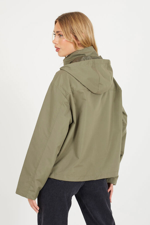 Brave Soul Short hooded jacket printed