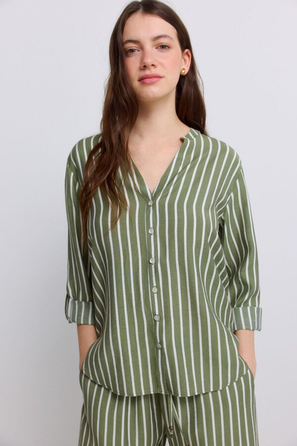 Springfield Blouse col en V imprim&eacute;
