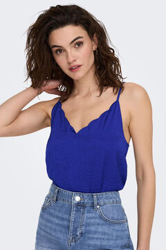 Springfield Cami top with trim. blue