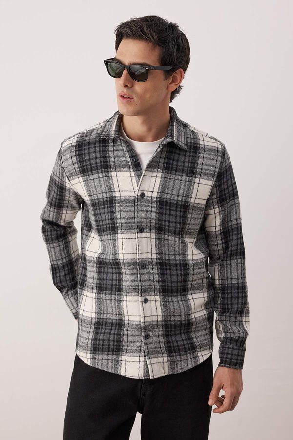 Trendyol Camisa oversize estampada preto