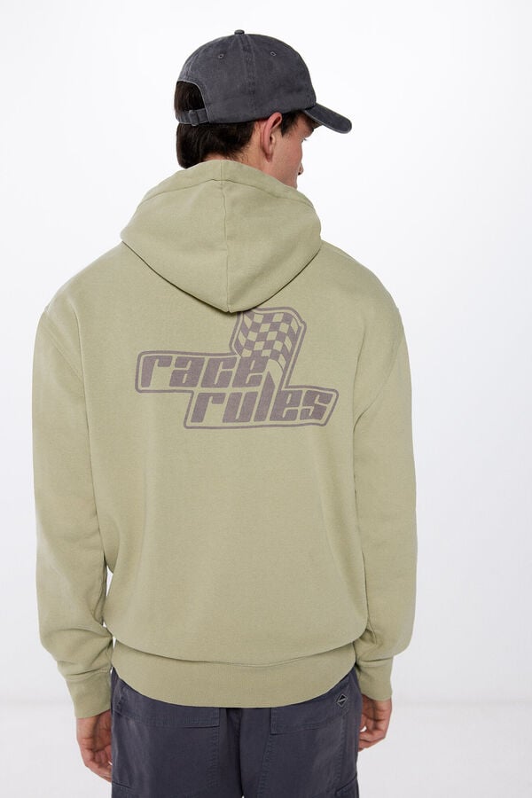 Springfield Race rules hooded sweatshirt grey