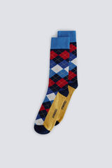 Springfield Diamond-patterned sock blue