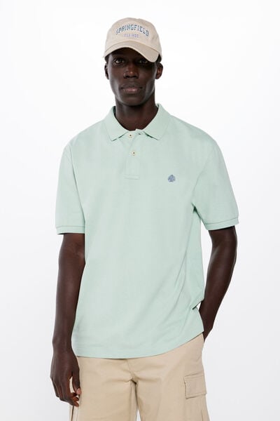 Springfield Polo piqué basique regular fit vert