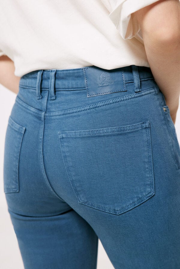 Springfield Jeans Cor Slim Cropped marinho mistura