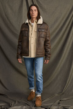 Springfield Double-faced trucker jacket brown