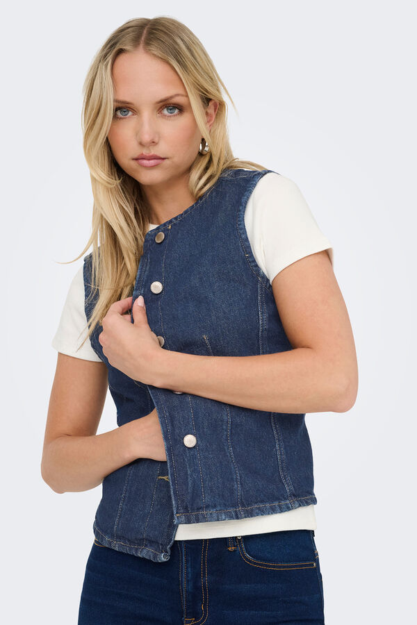 Only Chaleco vaquero azul