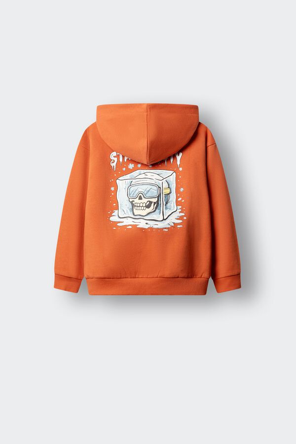 Springfield Kids Sudadera calavera hielo ni&ntilde;o naranja
