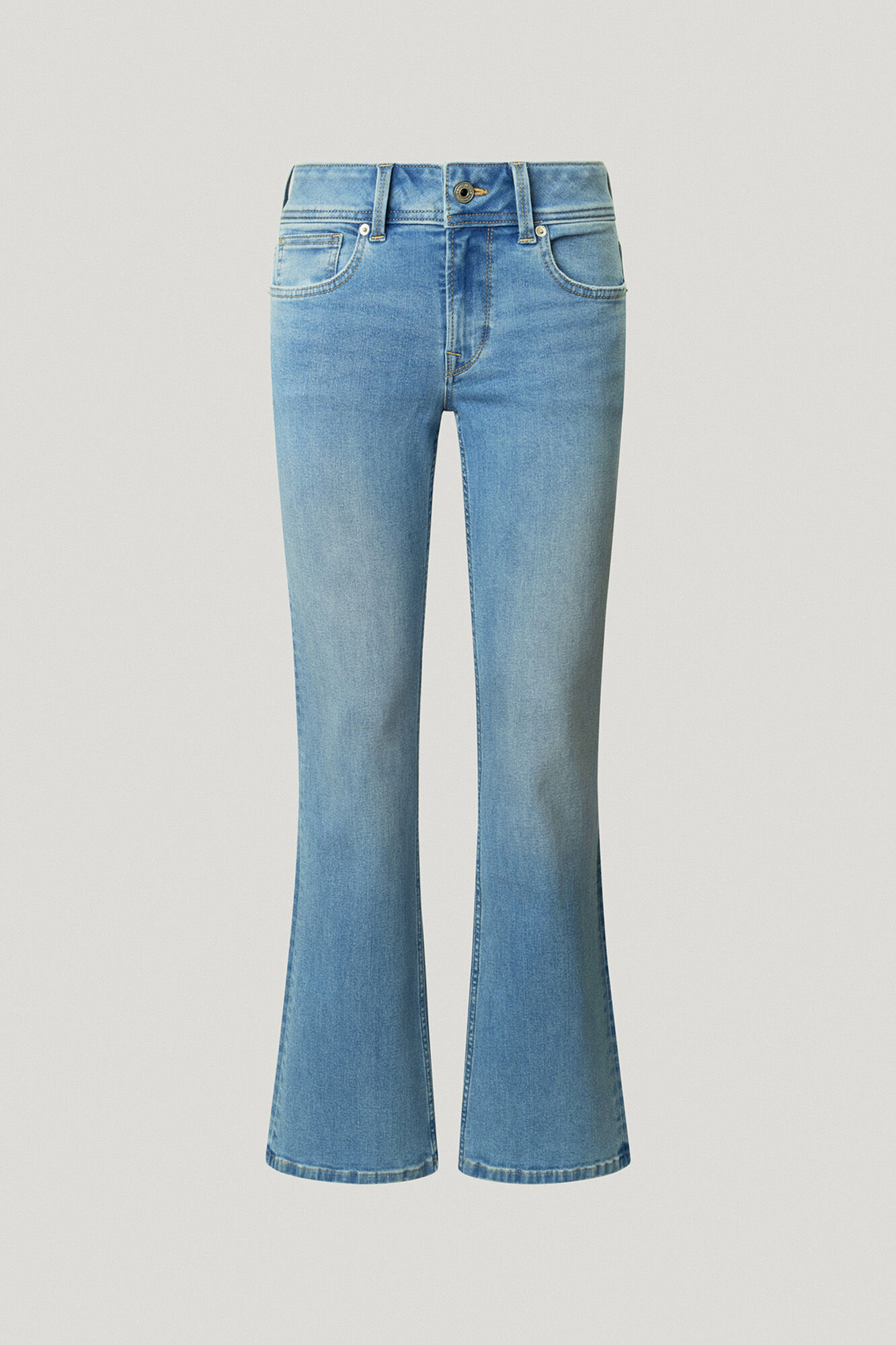Pepe Jeans Cal&ccedil;a denim flare de corte baixo Pimlico 