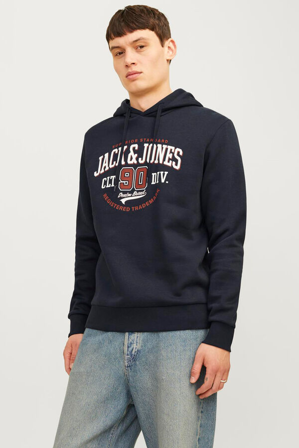 Jack & Jones Sudadera capucha estándar fit azul