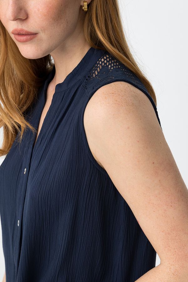 Tiffosi Top sin mangas azul