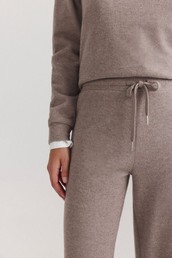 Springfield Soft sole wide leg sports trousers nude