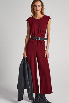 Springfield Long crepe jumpsuit red