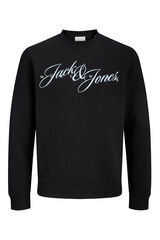 Jack & Jones Sweatshirt mit Rundhalsausschnitt und Logo Schwarz