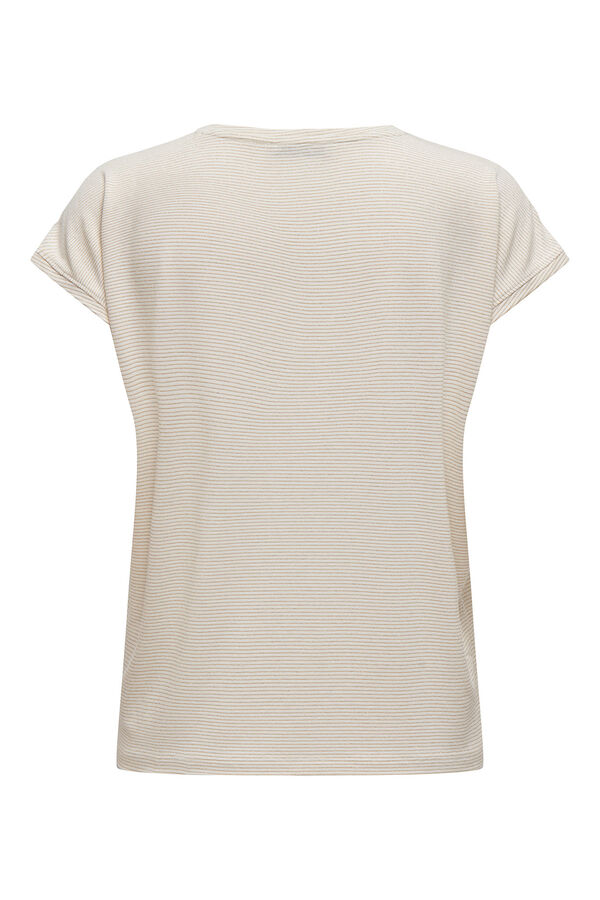 Only regular fit glitter t-shirt white