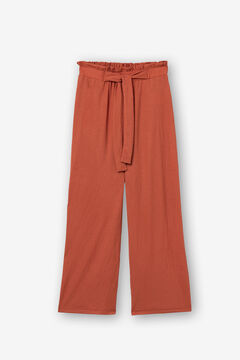 Springfield Lyocell Wide Leg Culottes with Belt red