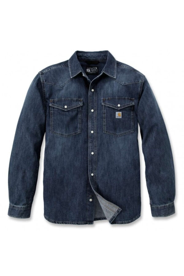 Carhartt Denim shirt with pockets blue