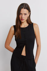 Springfield Button gilet black