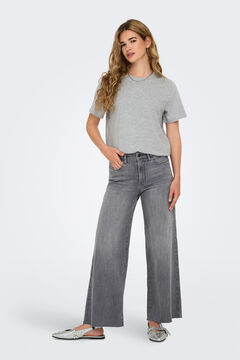 Only Cropped- Jeans mit weitem Bein