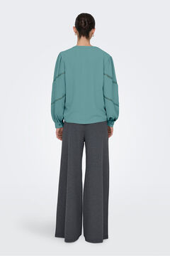 JDY Blusa manga larga bordada