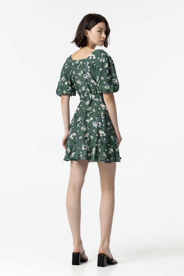 Springfield Floral-Print Wrap Dress zelena