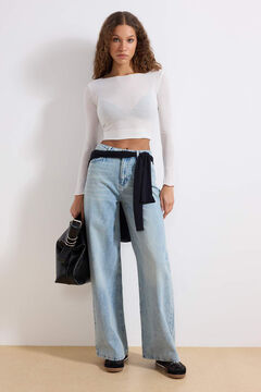 Trendyol Vaquero wide leg de tiro alto