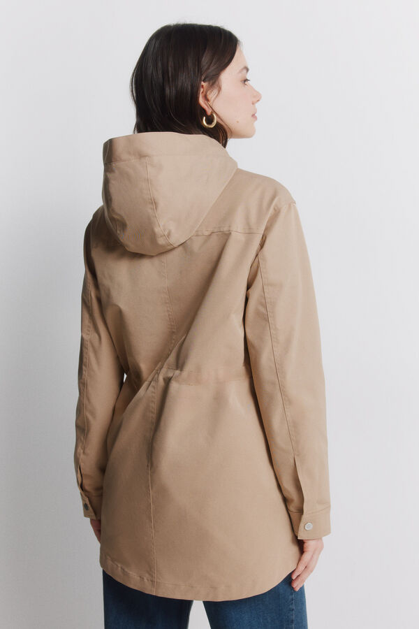 Springfield Hooded water-repellent parka brown