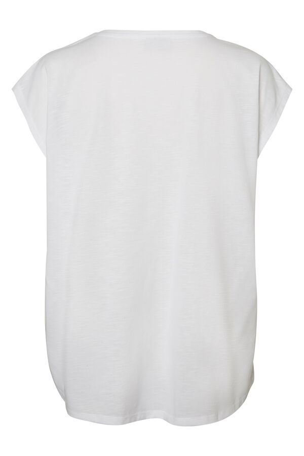 Noisy May Round neck short-sleeved T-shirt white